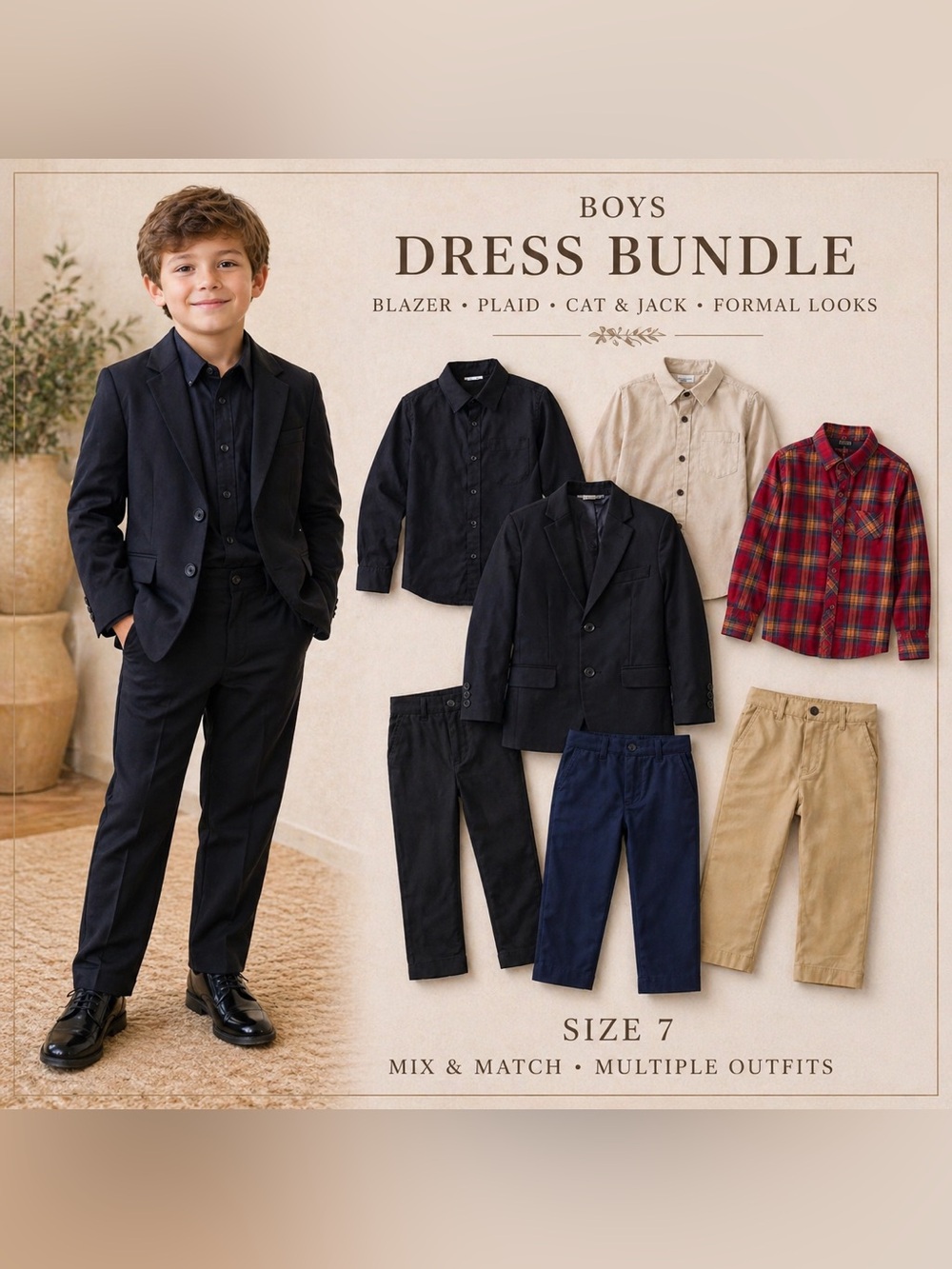 Boys Dress Bundle Blazer | Tommy Bahama Plaid + Cat & Jack + Formal Looks